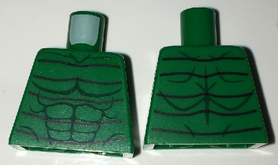 Lego Torso Spider-Man Bare Chest with Muscles and Black Lines Front and Back Pattern (Scorpion)