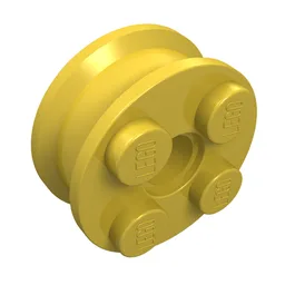 Wheel Freestyle with 2 x 2 Studs and Pin Hole / Yellow