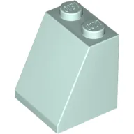 Brick Sloped 65° 2 x 2 x 2 with Bottom Tube / Light Aqua