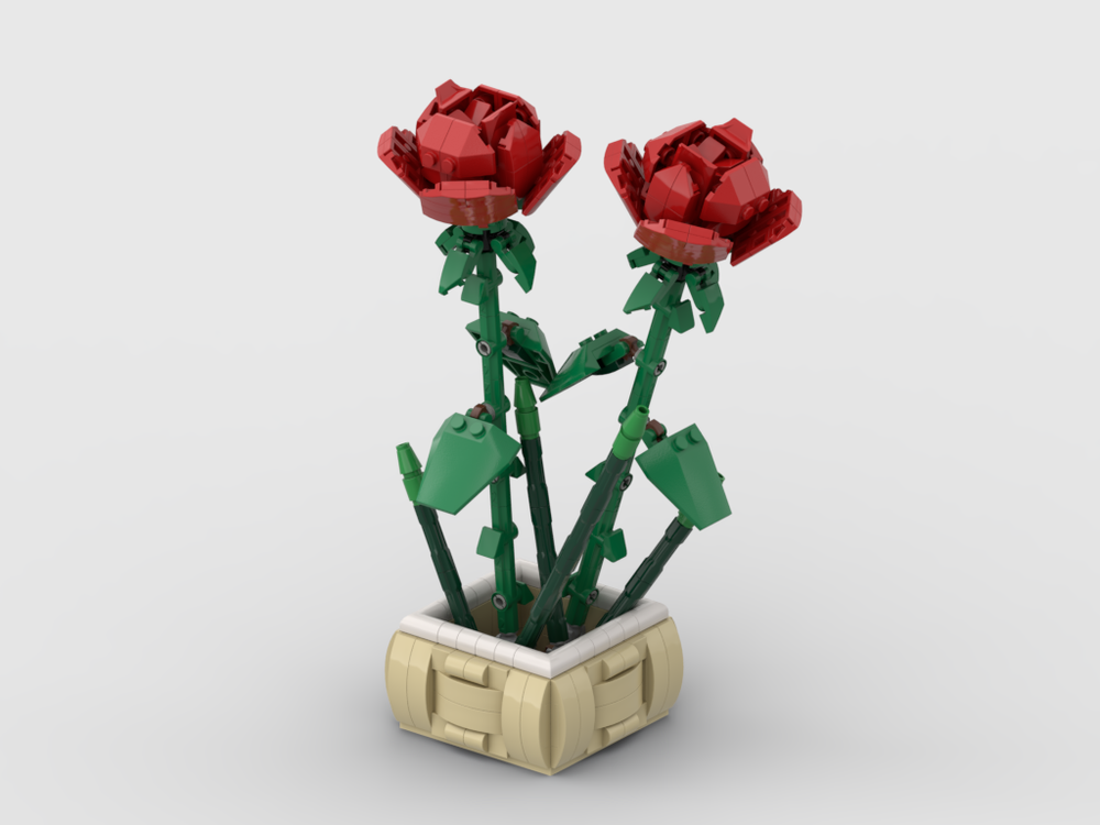 Lego Rose in a pot