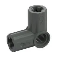 Technic Axle and Pin Connector Angled #6 - 90° / Dark Gray