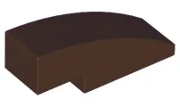 Brick Curved 3 x 1 No Studs / Dark Brown