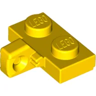 Hinge Plate 1 x 2 Locking with 1 Finger on Side, with Groove / Yellow