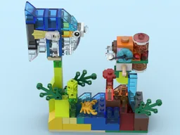Mola mola and diver