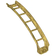Vehicle Track, Roller Coaster Ramp Large Upper Part, 6 Bricks Elevation / Pearl Gold