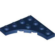 Plate Special 4 x 4 with 3 x 3 Quarter Round Cutout / Dark Blue