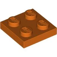 Plate 2 x 2 / Reddish Orange