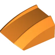 Brick Curved 2 x 2 with Lip, No Studs / Orange