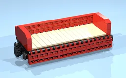 4-Wheel Flatbed Wagon (red)
