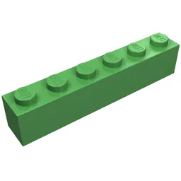 Brick 1 x 6 / Bright Green