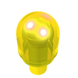 Light Cover 1 x 1 Round with Internal Bar / Bionicle Barraki Eye / Trans-Yellow