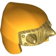 Hood with Pearl Gold Horns Pattern / Bright Light Orange