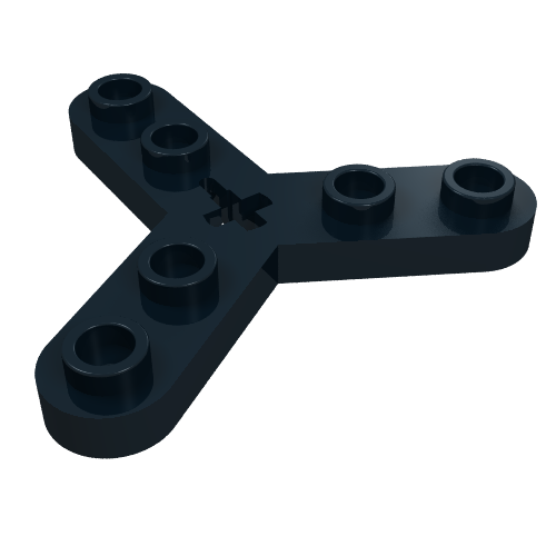 Lego Technic Plate Rotor 3 Blade with Smooth Ends and 6 Studs (Propeller) / Black
