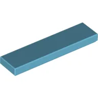Tile 1 x 4 with Groove / Medium Azure
