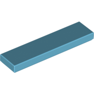 Lego Tile 1 x 4 with Groove / Medium Azure