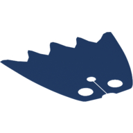 Lego Neckwear Cape, Scalloped 5 Points [Spongy Stretchable Fabric] / Dark Blue