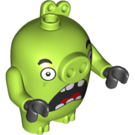 Lego Animal, Pig, Scared / Lime