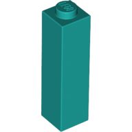 Lego Brick 1 x 1 x 3 / Dark Turquoise