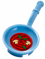 Lego Friends Accessories Frying Pan with Mushrooms and Leaves Pattern (Sticker) - Set 41311