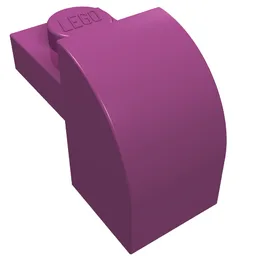 Brick Curved 1 x 2 x 1 1/3 with Curved Top / Magenta