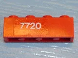 Brick 1 x 4 with White '7720' Pattern (Sticker) - Set 7720