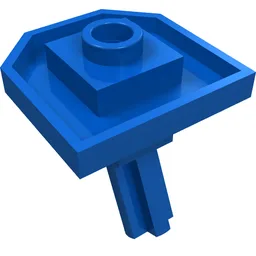 Large Figure Shield Holder with Technic Axle / Blue