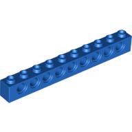 Lego Technic Brick 1 x 10 [9 Pin Holes] / Blue