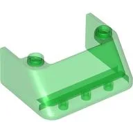 Windscreen 3 x 4 x 1 1/3 with 2 Studs on Top / Trans-Green