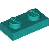 Plate 1 x 2 / Dark Turquoise