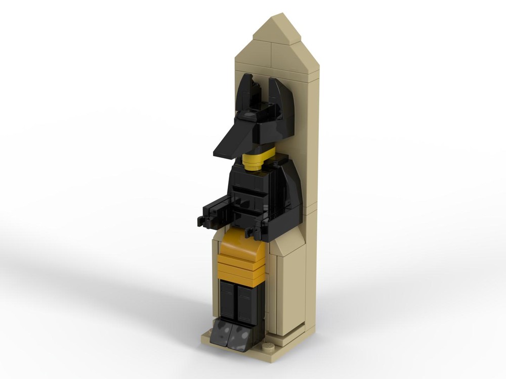 Lego Anubis humanoid statue, upgraded version from set 5988 Temple of Anubis