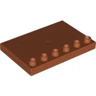 Duplo Plate Special 4 x 6 with Studs on Edge / Dark Orange