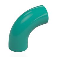 Lego Brick Round 1 x 1 diameter Tube with 90 Degree Elbow (2 x 2 x 1) and Axle Holes (Crossholes) at each end / Dark Turquoise