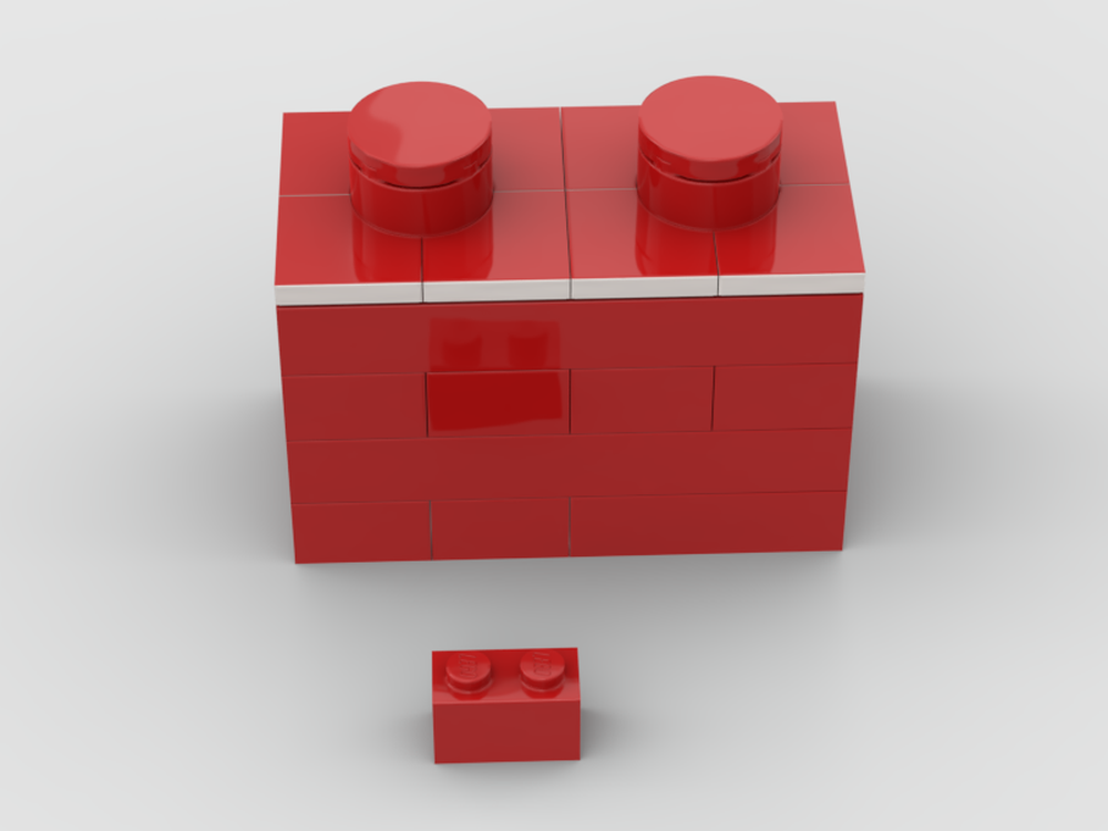 Lego up scaled brick 1x2