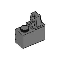 Hinge Brick 1 x 2 Locking with Single Finger On Top / Dark Bluish Gray