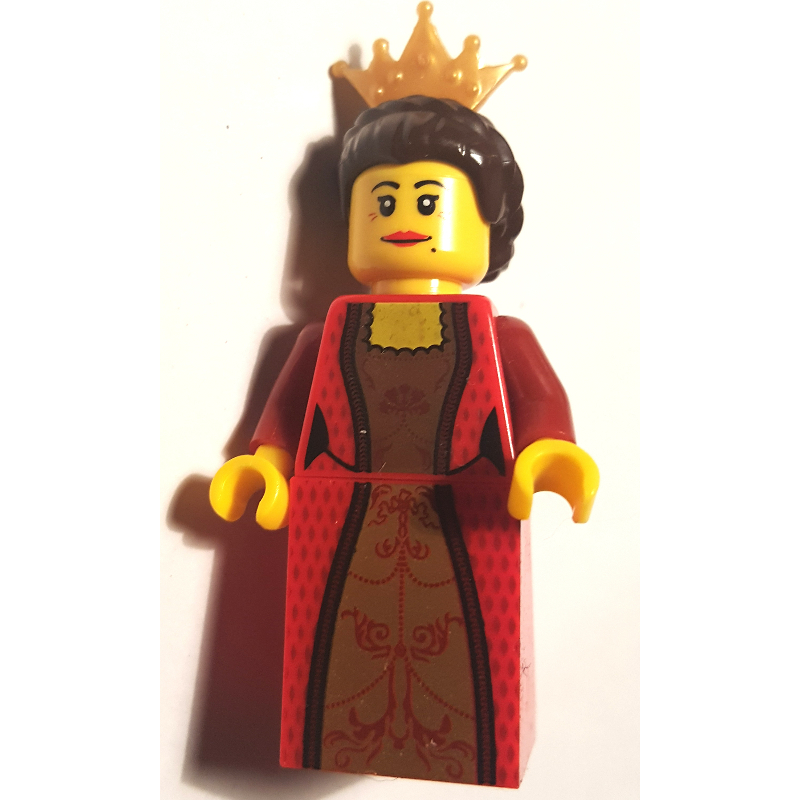Lego Chess Queen, Red Dress, Gold Crown