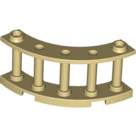 Lego Fence Spindled 4 x 4 x 2 Quarter Round with 2 Studs / Tan
