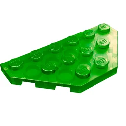 Wedge Plate 3 x 6 Cut Corners / Trans-Green