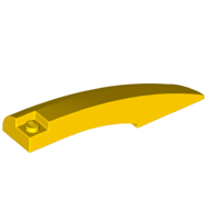 Lego Brick Round, Curved 10 x 2 x 2 with Rounded End Left / Yellow