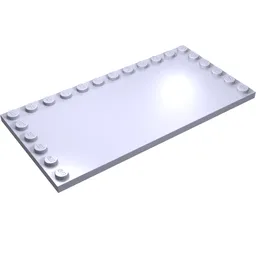 Plate Special 6 x 12, Studs on 3 Edges / Light Violet