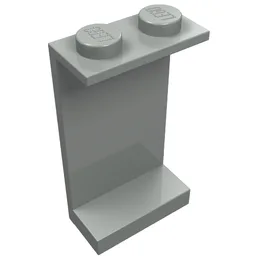Panel 1 x 2 x 3 - Solid Studs / Light Gray