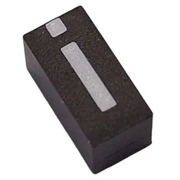 Modulex Tile 1 x 2 with White 'i' Print, without Internal Supports / Modulex Tile Brown