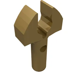 Bar 1L with Clip [Cut Edges and One Side Hole] [Gap in Clip] / Pearl Gold