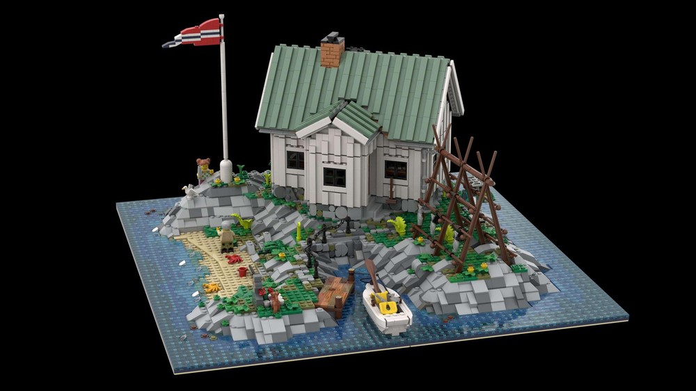 Lego Norwegian coastal island house "Nordlandshus"