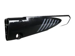 Technic, Panel Fairing # 6 Long Smooth, Side B with Gray Stripes and White Pattern (Sticker) - Set 42096