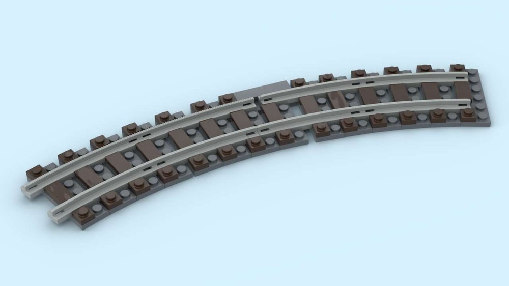 Lego eighth circle of 4 stud wide train track