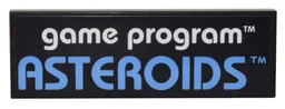 Tile 2 x 6 with White 'game program' and Medium Blue 'ASTEROIDS' Pattern (Sticker) - Set 10306