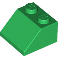 Lego Brick Sloped 45° 2 x 2 / Green