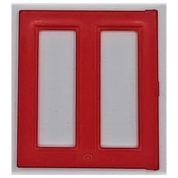 Duplo Door / Window Pane 1 x 3 x 4 / Red