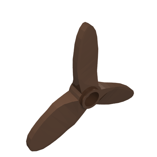 Lego Propeller 3 Blade 5.5 Diameter with Hole for Technic Pin / Brown
