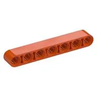 Technic Beam 1 x 7 Thick / Reddish Orange